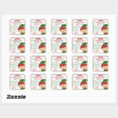 Kerstmis, warme chocolaatbom Gift sticker voor kin (Vel)