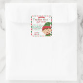 Kerstmis, warme chocolaatbom Gift sticker voor kin (Tas)