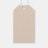 Kerstmis Warme Chocolade Tan Cadeaulabel (Achterkant)