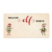 Kerstmis Wat is je Elf Game Label (Voorkant)