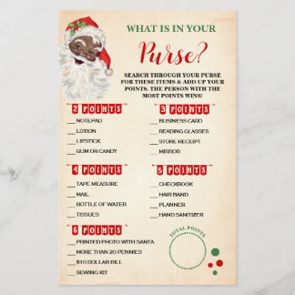 Kerstmis Wat zit er in uw portemonnee Santa Game K Flyer