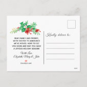 Kerstmis Waterverf Wreath Moving Feestdagenkaart (Achterkant)