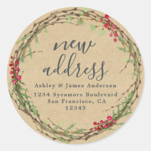 Kerstmis We hebben Kraft nieuwe adreslabel verplaa Ronde Sticker