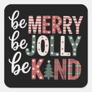 Kerstmis Wees Aardig Leraar Prettig Kerstfeest Leu Vierkante Sticker