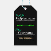 Kerstmis welkom cadeaulabel (Achterkant)