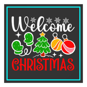Kerstmis welkom foto afdruk