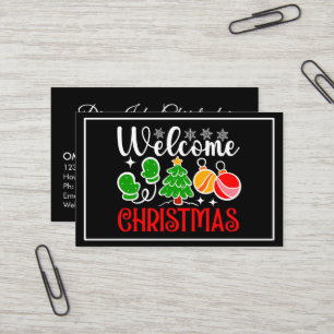 Kerstmis welkom visitekaartje