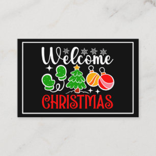 Kerstmis welkom visitekaartje
