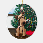 Kerstmis Welsh Terrier Keramisch Ornament (Links)