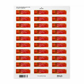 Kerstmis Wenskaart Return Address Labels (Full Sheet)