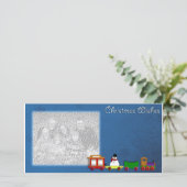 Kerstmis wenst de Sjabloon van de Foto (Staand voorkant)