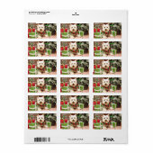 Kerstmis - West Highland Terrier - Abby Etiket (Full Sheet)
