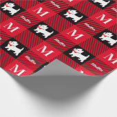 Kerstmis West Highland Terrier Scottish Pset Cadeaupapier (Hoek)