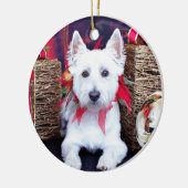 Kerstmis - Westie - Bella Keramisch Ornament (Links)
