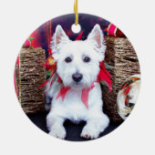 Kerstmis - Westie - Bella Keramisch Ornament (Achterkant)