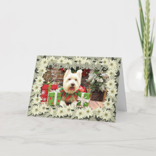 Kerstmis - Westie - Lucky Feestdagen Kaart