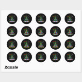 Kerstmis Wetenschapsleraar 67 Meme Kerstman Oh Sch Ronde Sticker (Vel)