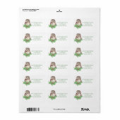 Kerstmis: Whet Owl Bird Natuur Custom Art Etiket (Full Sheet)