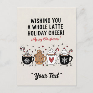 Kerstmis Wij Wensen Jou Een Koffie Vol Kerstvreugd Briefkaart
