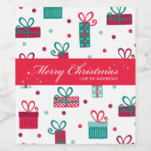 Kerstmis Wijn Etiket (Enkel label)