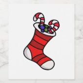 Kerstmis Wijn Etiket (Enkel label)