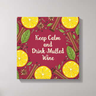 Kerstmis wijn kruidige bordeaux canvas afdruk