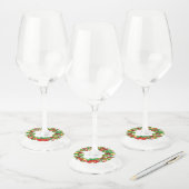 Kerstmis Wijnglaslabel (Set)