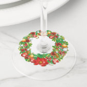 Kerstmis Wijnglaslabel (Dichtbij)