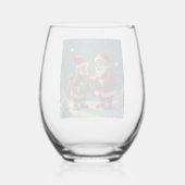 Kerstmis wijnglazen wijnglas zonder voet (Achterkant)