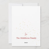 Kerstmis Wilde Bloem Goud Rode Boom Groet  Feestdagenkaart (Achterkant)