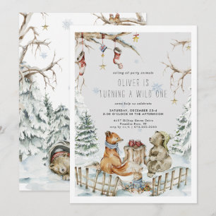 Kerstmis Wilde Feestbeest Feest Uitnodiging