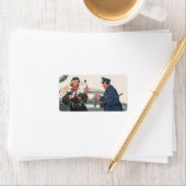 Kerstmis, winkelende Cadeaus politieman Etiket (Insitu)