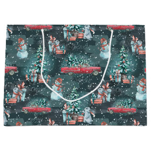 Kerstmis Winter Cozy Middenformaat Cadeautas