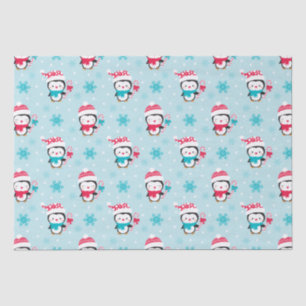 Kerstmis Winter Penguin Tissuepapier