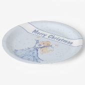 Kerstmis Winter Prinses Meisjes Papieren Bordje (Gekanteld)