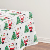 Kerstmis Winter Rode Retro Tafelkleed (Voorbeeld)