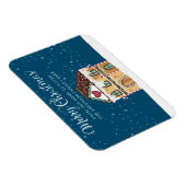 Kerstmis Winter Scene Kerststol Huis Magneet (Rechterzijde)