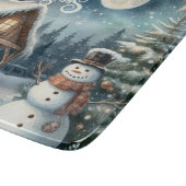 Kerstmis/Winter/Sneeuwmansnijplank Snijplank (Hoek)