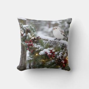 Kerstmis Winter Sneeuwvink Kussen
