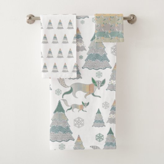 Kerstmis Winter Wonder Boom Bad Handdoek (Insitu)