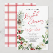 Kerstmis, Winterbridal Shower-uitnodiging Kaart (Voorkant / Achterkant)