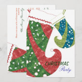 Kerstmis winterfeestdag kaart (Voorkant / Achterkant)