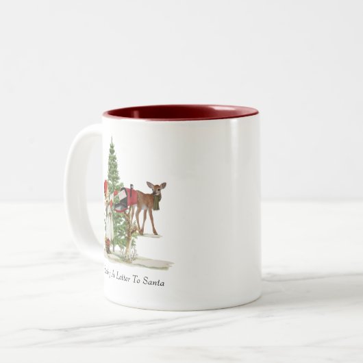 Kerstmis/WinterMok Tweekleurige Koffiemok (Voorkant links)