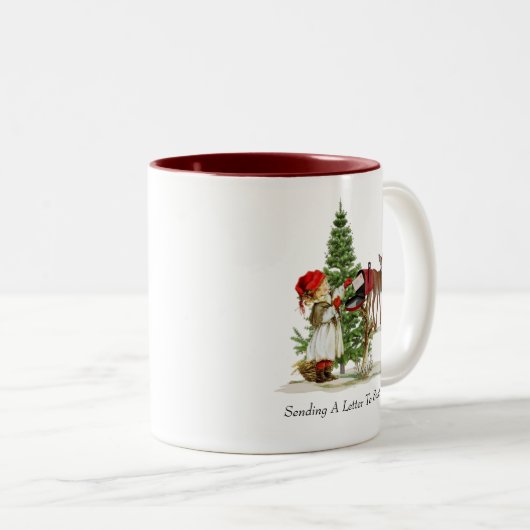 Kerstmis/WinterMok Tweekleurige Koffiemok (Voorkant rechts)