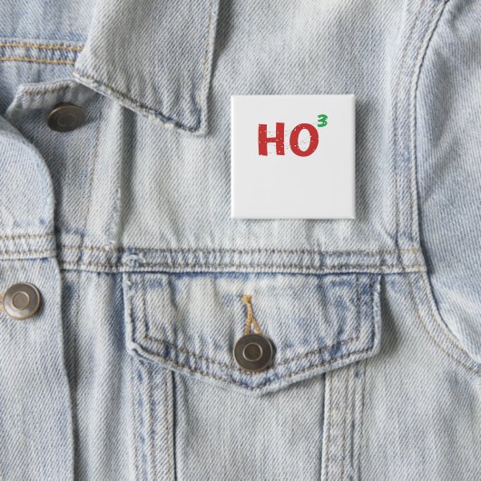 Kerstmis Wiskunde Nerd HOHOHO kerstlampjes Vierkante Button 5,1 Cm (In situ)