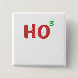 Kerstmis Wiskunde Nerd HOHOHO kerstlampjes Vierkante Button 5,1 Cm