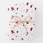 Kerstmis wit inpakpapier vel (In situ)