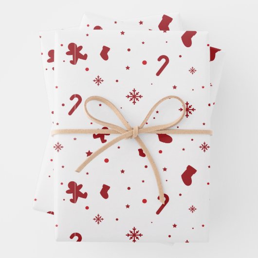 Kerstmis wit inpakpapier vel (In situ)