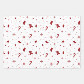 Kerstmis wit inpakpapier vel (Voorkant)