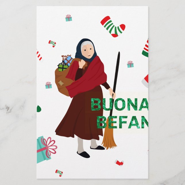 Kerstmis Witch buona Befana (Voorkant)